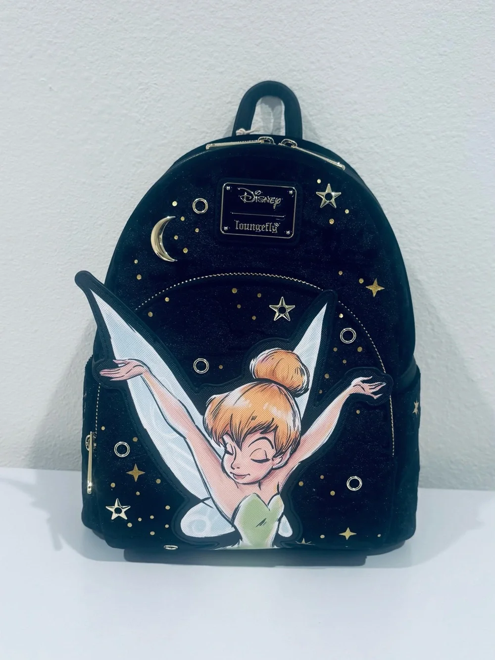Loungefly Disney Tinker Bell Pixie Dust Velvet Mini Backpack